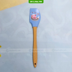 Cây vét bột silicon cán gỗ 32cm