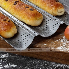 Khay nướng bánh mì baguette 4 rãnh 38 x 33 x 2.5 cm