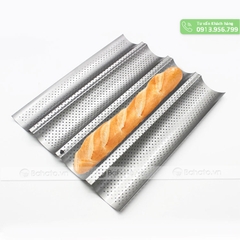 Khay nướng bánh mì 4 rãnh 38 x 33 x 2.5 cm