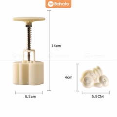 Khuôn bánh trung thu lò xo 50g 1 mặt thỏ ngọc hoa