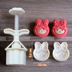 Khuôn lò xo trung thu 50g 2 mặt thỏ và hổ