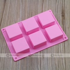 Khuôn silicon 6 hình vuông 5 x 5 x 2.5 cm