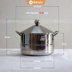 Nồi tráng bánh cuốn 28cm đa năng (đồ xôi, hấp gà) tiện dụng