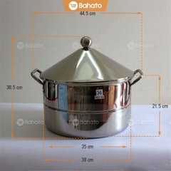 Nồi inox tráng bánh cuốn 36cm 22 lít - Lựa chọn tối ưu cho kinh doanh