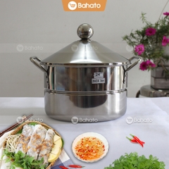 Nồi inox làm bánh cuốn 24cm (7.3 lít nước) dùng cho gia đình