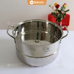 Nồi tráng bánh cuốn bán hàng 32cm (15.3 lít nước) inox 304