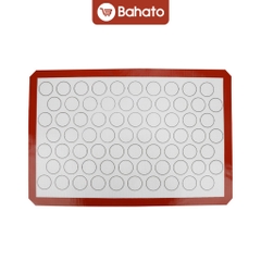 Tấm nướng bánh silicon sợi thủy tinh 60x40cm vát góc (70 ô 4cm)