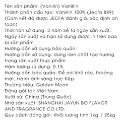 Bột vanillin Golden Moon hộp 1kg | 25kg (làm bánh, pha chế)