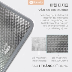 Thớt 2 mặt kháng khuẩn inox 304 và gỗ mun nguyên khối Gume TGL-01