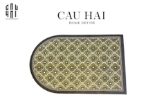 THẢM CỬA DA 50X80 OLIVE GREEN PETALS - DOOR MAT