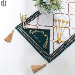 KHĂN TRẢI BÀN - TABLE RUNNER VERT CHEVAUX 2M6