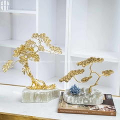TƯỢNG QUARTZ GOLDEN PINE TREE S25