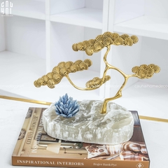 TƯỢNG QUARTZ GOLDEN PINE TREE S25