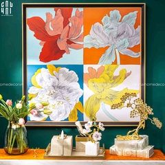 TRANH CANVAS LES FLEURS 90X90CM