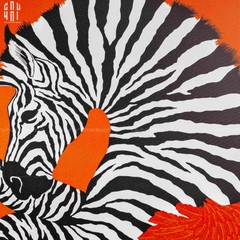 TRANH CANVAS FLYING ZEBRA 90X90CM