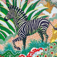 TRANH CANVAS VERT ZEBRE DE JARDIN 90X90CM