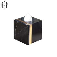 HỘP KHĂN GIẤY ARTHUR PRIME - ĐÁ MARBLE ĐEN – SQUARE