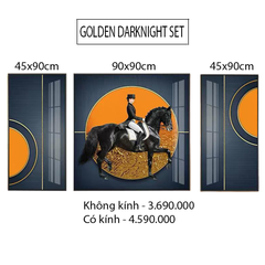 TRANH CANVAS GOLDEN DARKNIGHT 90X90CM