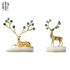 HOME COUTURE - BRASSON JEWELRY ORNAMENTS - JUPITER ELKS (PAIR) SS25