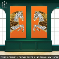 TRANH CANVAS H CHEVAL SUPER BLING BLING 60X120CM