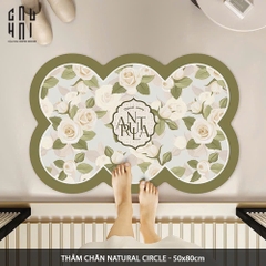 THẢM CỬA - DOOR MAT - 50x80 NATURAL CIRCLE