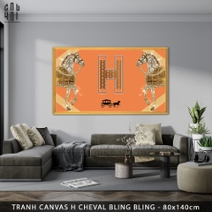TRANH CANVAS H CHEVAL BLING BLING 80X140CM