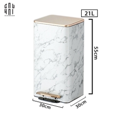 HOME COUTURE - ARTHUR MARBLE TRASH BIN 21L SS25