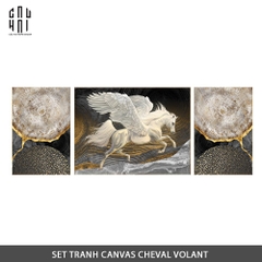 SET TRANH CANVAS CHEVAL VOLANT LUXURY GLASSY