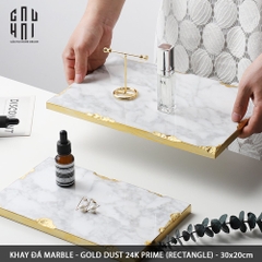 KHAY ĐÁ MARBLE - GOLD DUST 24K PRIME - RECTANGLE