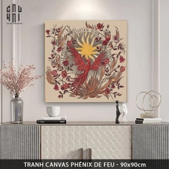 TRANH CANVAS PHÉNIX DE FEU 90X90CM