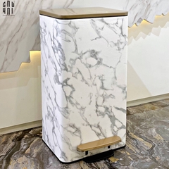 HOME COUTURE - ARTHUR MARBLE TRASH BIN 21L SS25