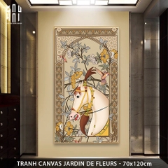 TRANH CANVAS JARDIN DE FLEURS 70X120CM