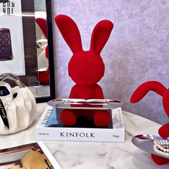 TƯỢNG TRANG TRÍ LOVELY VELVET RED BUNNY SS25