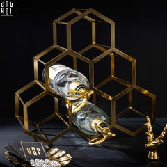 ĐẾ ĐỠ RƯỢU VANG GOLDEN HEXAGON SS25