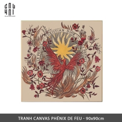 TRANH CANVAS PHÉNIX DE FEU 90X90CM