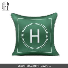 VỎ GỐI SOFA LỤA HORA - GREEN 45X45CM