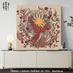 TRANH CANVAS PHÉNIX DE FEU 90X90CM