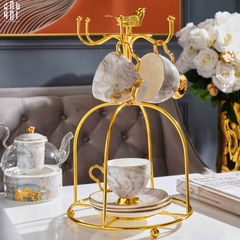 GOLDEN BIRD COFFEE CUP STAND