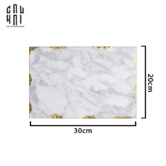 KHAY ĐÁ MARBLE - GOLD DUST 24K PRIME - RECTANGLE