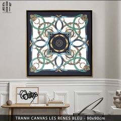 TRANH CANVAS LES RENES BLEU 90X90CM