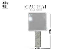 GƯƠNG CẦM TAY ĐÍNH KIM CƯƠNG BLING BLING