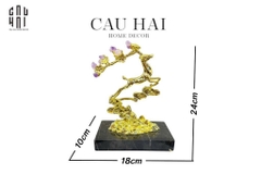 TƯỢNG HƯƠU GOLDEN ELK OF FORTUNE AMETHYST