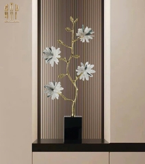HOME COUTURE - BRASSON QUARTZ ORNAMENT - FLEUR DE MINUIT - NOIR EDITION