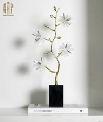 HOME COUTURE - BRASSON QUARTZ ORNAMENT - FLEUR DE MINUIT - NOIR EDITION