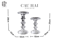 SET 2 ĐẾ NẾN THUỶ TINH