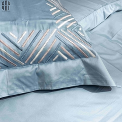 EATON BLUE PREMIUM SILK BEDDING SET