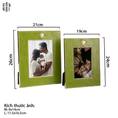 SET KHUNG ẢNH  DA LEATHER GREEN MOSES