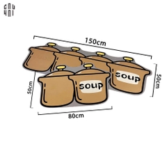 SET THẢM BẾP MULTI POT 1M5