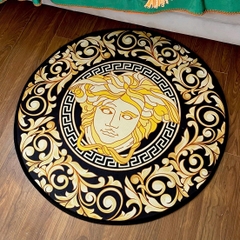 THẢM TRÒN TRẢI SÀN - ROUND CARPET - D80 VERS BLACK AND GOLD BAROQUE - MEDUSA FASCINATION