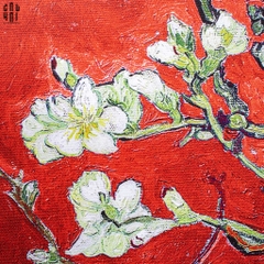 TRANH CANVAS SAKURA RED - KHUNG CỔ ĐIỂN